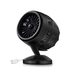 Mini USB Fan Portable Desktop Cooling Fan Air Circulation Fan Double-blade turbofan Cooler 360 Rotation For Home Office 19.5x16x14.2cm-1