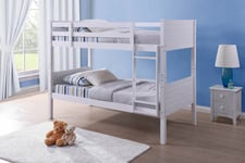 2ft 6 Small Single Bunk Bed White Pine Kids Childrens Bed
