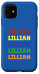 Coque pour iPhone 11 Pile de noms colorés Lucy | Pride in your name