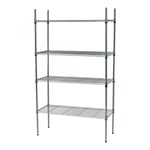 4 Tier Heavy Duty Wire Rack Shelving Unit with Wheels