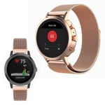 Garmin Vivoactive 4S klockarmband i rostfritt stål - Roséguld Rosa