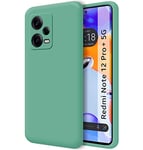 Tumundosmartphone Silicone Liquid Ultra Soft Case for Xiaomi Redmi Note 12 Pro+ Plus 5G Colour Green