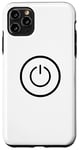 Coque pour iPhone 11 Pro Max Bouton marche/arrêt pour lecteur d'icône d'alimentation