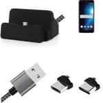 Charging Station for Energizer Power Max P551S + USB-Typ C u. Micro-USB-Adapter