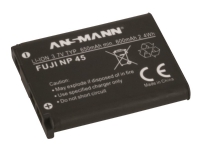 ANSMANN A-Fuji NP 45 - Batteri - Li-Ion - 650 mAh - för Fujifilm FinePix JV500, JX580, JX680, JZ200, JZ250, T410, T500, T550, XP60 Instax Mini 90
