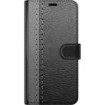 Samsung Galaxy S24 FE Svart Plånboksfodral Grått Fake Läder
