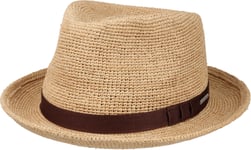 Stetson Fedora Raffia Crochet beige 61/XL, beige