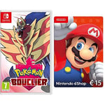 Pokémon Bouclier [Nintendo Switch] + Nintendo eShop Carte 15 EUR [Download Code]