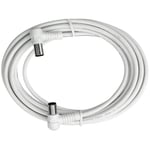 Axing BAK 253-00 Câble coaxial de raccordement avec fiche IEC 2,5 m blanc