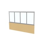 Landskap Skjutfönster med Panelvägg Stadig Förlängd Sommar Skjutfönsterparti B2950 x H1200 - Silver För 60941730