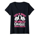 Womens This Is What The World’s Greatest Meemaw Looks Like V-Neck T-Shirt