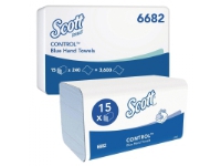 Håndklædeark Scott 6682 Control, blå, 31,5 x 20 cm, pakke a 3.600 stk.