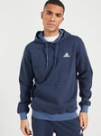 Adidas Sportswear Mens Essentials Melange Hoodie - Navy