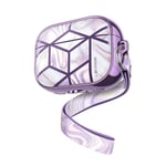 i-Blason Cosmo Case for AirPods Pro 2nd Gen - Marble Amethyst Purple - with wrist strap - Premium & beautiful protective fashion case for Apple AirPods Pro 2nd Generation