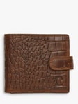 Celtic & Co. Leather Crocodile Embossed Wallet, Burnt Honey