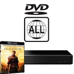 Panasonic Blu-ray Player DP-UB450EB-K MultiRegion for DVD inc Gladiator 4K UHD