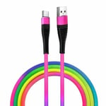 Lot De 2 Cables De Charge Résistant Type C Multicouleur 1m Chargeur Pour Xiaomi Redmi Note 10 5g M2103k19g M2103k19c-Visiodirect