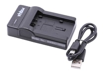 vhbw Chargeur USB de batterie compatible avec Panasonic VW-VBK180, VW-VBK180-K, VW-VBK360 batterie appareil photo digital, DSLR, action cam
