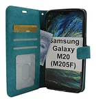 Crazy Horse Wallet Samsung Galaxy M20 (M205F) (Turkos)