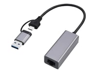 Cablexpert A-Usb3ac-Lan-01 - Nätverksadapter - Usb-C 3.1 - Gigabit Ethernet - Rymdgrå