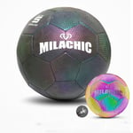 MILACHIC PU nahkakone naula valaiseva fluoresoiva heijastava jalkapallo, tekniset tiedot: Numero 5 (Neon 5032)