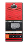Red Cassette Recorder Graphic Case Cover For Sony Xperia 10