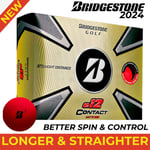 Bridgestone e12 Contact Matte Red Golf Balls - 12 Ball Pack - FREE Delivery