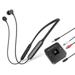 Bluetooth Headphones Transmitter for TV Watching, Golvery Neckband Wireless Stereo Earphones Earbuds Set w/Transmitter Adapter for Optical Digital RCA 3.5mm Aux TVs, Plug n Play No Audio Delay