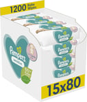 Pampers Baby Wipes Multipack Sensitive 1200 Wet Wipes 15 x 80 Fragrance Free Ne