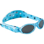 Dooky BabyBanz Blue Star Lunettes de soleil pour filles et garçons (adaptées aux bébés de 0 à 2 ans, 100% protection UV-A et UV-B, verres incassables), bleu