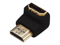 Assmann - Hdmi-Adapter - Hdmi Hona Till Hdmi Hane - Skärmad - Svart - 90° Kontakt
