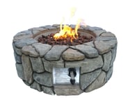 Teamson Home HF09501AA UK Gas Fire Pit With Cover