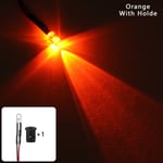 1/20/50 Pcs Emitting Diode 5mm Led Light Pre-wired Orange 1pc With Holder
