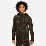 Nike Luvtröja NSW Tech Fleece 24 Camo - Grön/Svart Barn, storlek XL: 158-170 cm