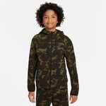 Nike Luvtröja NSW Tech Fleece 24 Camo - Grön/Svart Barn adult FN9118-010