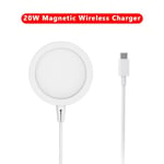 Blanc-Chargeur magnétique Original sans fil 20W pour iPhone 14 13 12 11 Pro Max, charge rapide pour Apple Air