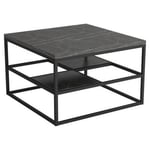 SOFFBORD i metall, trämaterial 70/70/45 cm 