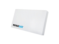 Megasat D1, 10,7 - 12,75 GHz, 1100 - 2150 MHz, 950 - 1950 MHz, 33 dBi, Horisontal/vertikal polarisering, Hvit