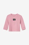 Calvin Klein - Topp Monogram Rib LS T-shirt - Lila
