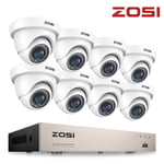 ZOSI 1080P 8CH DVR 3000TVL CCTV Home Security Camera System Motion Alert Outdoor