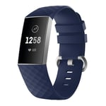 Capida Fitbit Charge 3 / 4 - Silikon armband andningsbar Str- L Blå