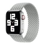 Convient pour iwatch8 apple watch bracelet nylon tressé applewatch765 bracelet élastique 42/44/45/49mm [taille XS 135mm] une perle blanche