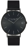 Coach 14602434 | Men's | Charles | Black Leather Strap | Watch