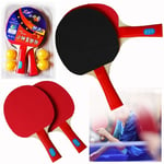 Handle 5 Layer Wood Ping Pong Paddle With 4 Training Balls Table Tennis Racket