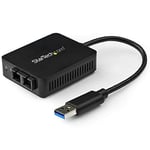 StarTech.com Adaptateur réseau USB 3.0 vers fibre optique SC Gigabit Ethernet jusqu'à 550 m (US1GA30SXSC)