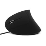 CM0093 Wired Version 2.4GHz Three-button Vertical Mouse for Left-hand, Resolution: 1000DPI / 1200DPI / 1600DPI, Cable Length：1.7m(Black)