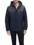 Tommy Hilfiger mens156AP010Waterproof Breathable Hooded Jacket Solid Long Sleeve Raincoat - Blue - XX-Large