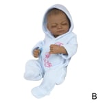 Silicone Baby Dolls Mini Doll Cute Bathing Toddler Girls Toys B Black Sleeping