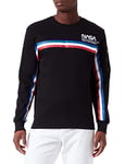 ALPHA INDUSTRIES Men's NASA ISS Sweater Sports Hoodie, Black, S