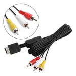 Multi Out 3 RCA Video/Audio Cable Flat AV Cord For Sony Playstation PS PS2 PS3